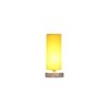 Bruce Yellow cotton table lamp with White Brushed wood base