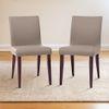 Persica Solid Wood Dining Chair Set Of 2 In Dark Walnut Finish