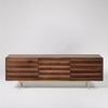Katana Large Solid Wood Media Unit in Brown Colour