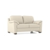 Farina 2 Seater Premium Italian Leather Sofa In Creme Fraiche