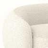 Mia 3 Seater Fabric Sofa In Angora White