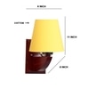 Devansh Solid Wood Electric Wall Light in Yellow Colour with Yellow Shade Count of 1 Light