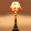 Devansh Multicolor Cotton Table Lamp With  Wood Natural Base (10X10X21 Inches)-39