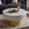Aina Inlay Coffee Table In Matt Gold Finish