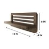 Regus Wooden Wall Shelf Organiser With Key Holders