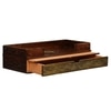 D'Dass Copper Wooden Shelf Style Temple For Pooja In Home and Office