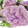 Enchanting Artificial Purple Bloom In White Planter