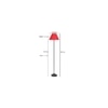 Schylar Red Fabric Floor Lamp with Black Iron Base