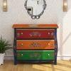 LysanderSolid Wood Hand Painted Chest Of Drawer in MultiColour