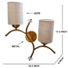 Devansh Metal Electric Wall Light in Gold Colour with White Shade Count of 2 Lights