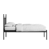 Camden Metal Non Storage Single Bed in Satin Black Finish