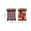 Theron Solid Wood Hand painted Bedside In Multicolour