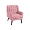Azriah Boucle Fabric Accent Chair in Pink
