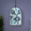 Aesthetic Glass Electric Hanging Light in White Colour