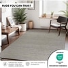 Hand Woven Solid Acacia Grey Rug