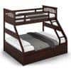 Barnley Single Over Queen Storage Bunk Bed In Dark Walnut