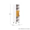 Hexa Engineered Wood Bookshelf Multipurpose Storage Rack in Frosty White and Giant Wood Colour
