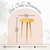 Cosmo Aluminium Side Table in Brown Colour