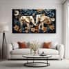 The Castle Decor Animal Wall Painting Wooden Framed 27x48 Inch (Style 2)
