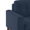 Verona Premium 1 Seater Fabric Sofa in Lapis Blue Colour
