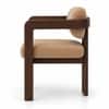 Burbon Solid Wood Upholstered Dining Chair in Walnut Finish Style 1