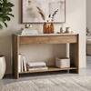 Tavo Solid Wood and Banswara Console Table In Golden Ash Finish