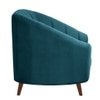 Nilo Velvet 1 Seater Sofa Teal in Blue Colour