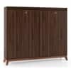 Webster 48 Pair Shoe Rack in Walnut Finish