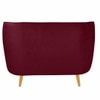 Nero Velvet 1 Seater Sofa in Maroon Colour
