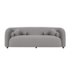 Zenol Boucle Fabric 3 Seater Sofa In Grey