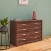 Yuko Chest of 8 Drawers in Columbia Walnut Finish
