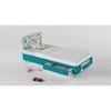 Color Play Engineered Wood Drawer Storage Bed in Blue Colour