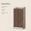 Hayes 18 Pair Shoe Rack In Classic Walnut Finish
