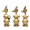 Desert Art Metal Handpainted Sardar Musician Showpiece Set of 3