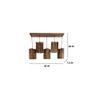 Trikona 5 Series Brown Solid Wood Cluster Hanging Light