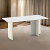 Rosen 6 Seater Ceramic Dining Table White And Cream Finish