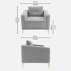 Arab Velvet 1 Seater Sofa Grey Color
