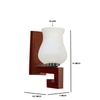 Devansh Solid Wood Electric Wall Light in White Colour with White Shade Count of 1 Light