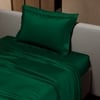 Stoa Paris Single Bedsheet with 1 Pillow Cover sheet with Emerald Green
