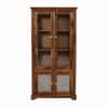 Akira Sheesham Wood Book Case Cum Crockery UnitIn Provincial Teak Finish