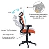 Zeeazyana High Back Ergonomic Chair in Orange Colour