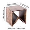 Noah Side Table - Teak Finish