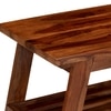 Alison Sheesham Wood Accent Rectangle Coffee Table In Natural Teak Finish