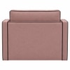 Elano Modern Premium  1 Seater Velvet Pull Out Sofa Cum Bed with Improted Mechanism In Peach Color