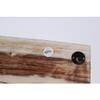 Wooden Wall Shelf with 3 Key Hooks in Natural Finish