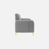 Monly Velvet 3 Seater Sofa Grey Color