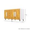 Hexa Red Multipurpose Storage Cabinet With 4 Drawer 3 Door in Giant Wood Colour