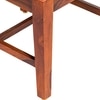 Rosslyn wood Dining Chair in Pumpkin Orange Velvet Upholstery with PINE FINISH