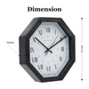 Black Wooden Wall Clock with Roman Indices and Minimal Dot Dial
