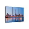 Truss Blue Pink Pieces Toronto Skyline Framed Canvas Canvas Wall Prints Set of 3 Multicolor Matte